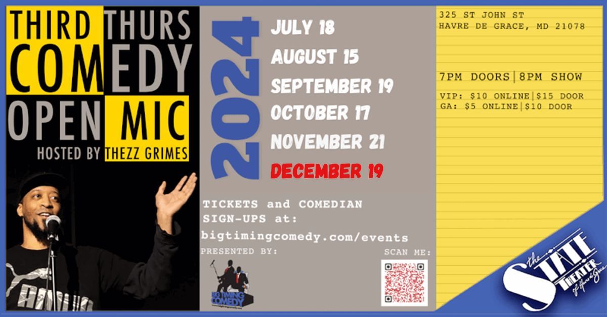 Comedy Open Mic Night - Presented by Big Timing Comedy