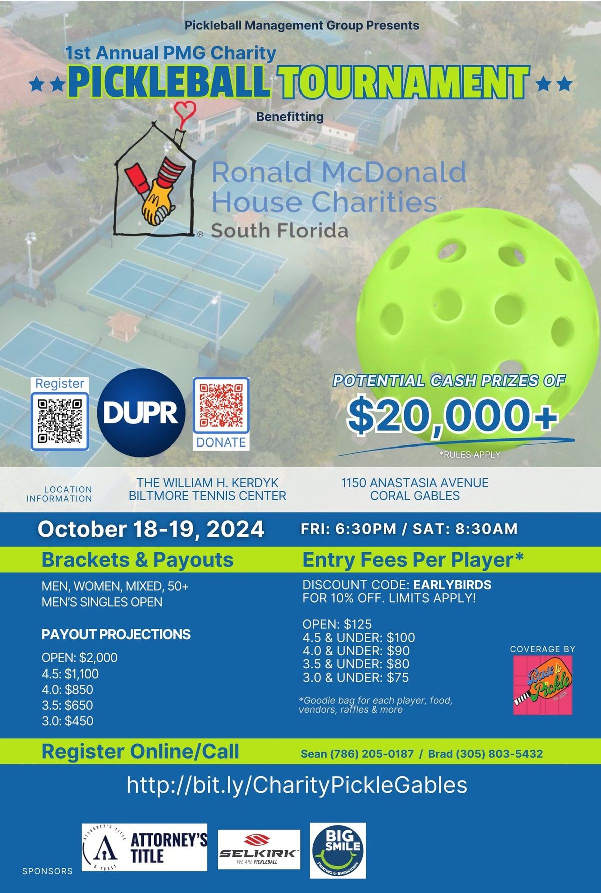 Biltmore Tennis Center Pickleball Tournament, benefitting RMHC