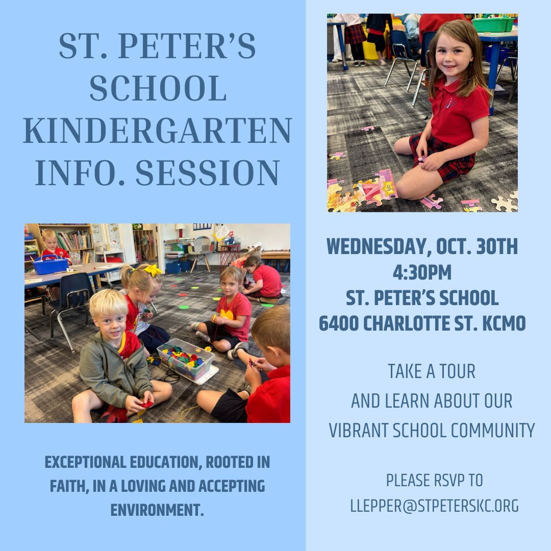 St. Peter's School Kindergarten Information Session