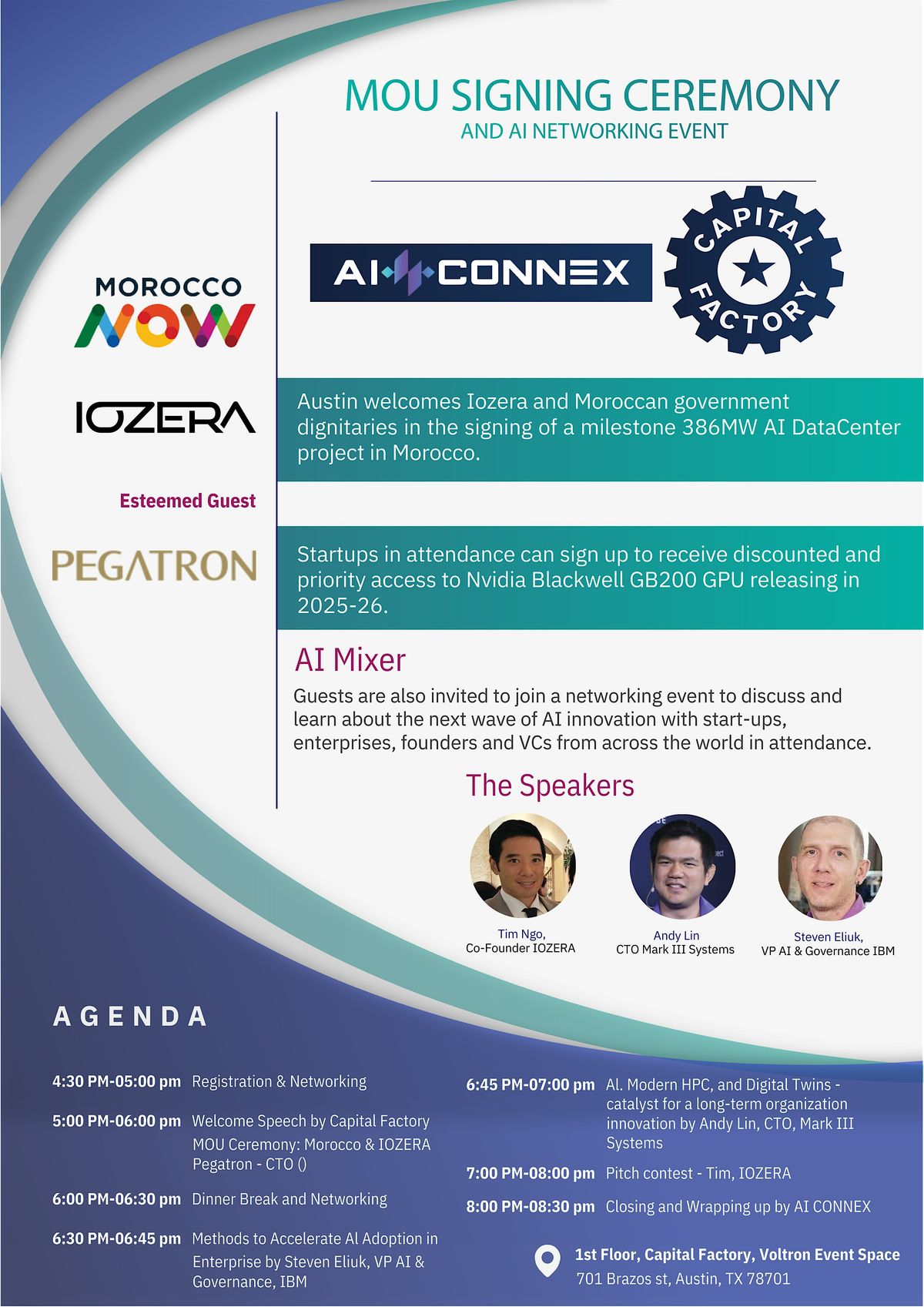 AI CONNEX x Capital Factory Welcomes The Kingdom of Morocco & AI Mixer!