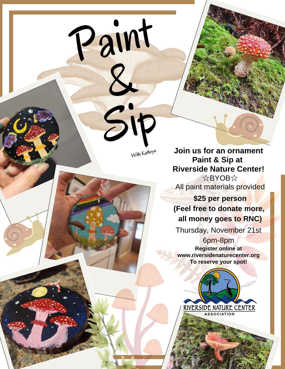 Paint & Sip Fundraiser for Riverside Nature Center Association