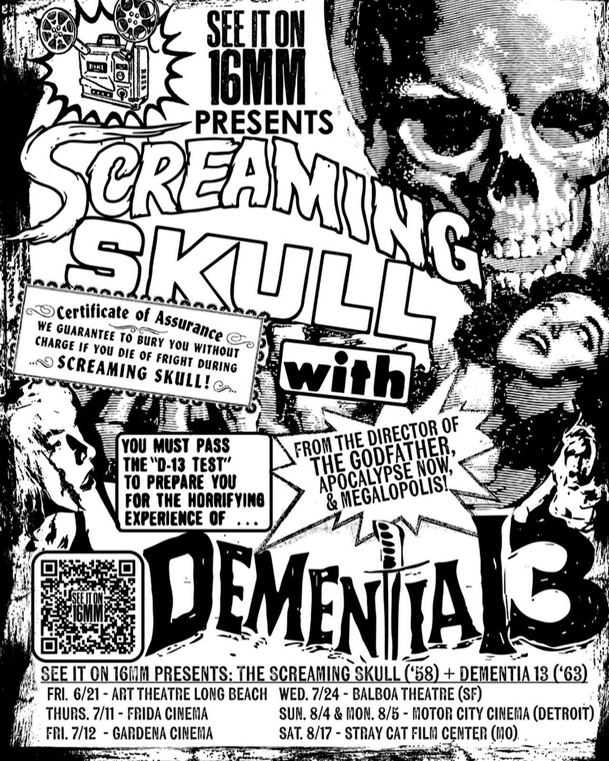 See_It_On_16mm: SCREAMING SKULL(1958) & DEMENTIA 13(1963)(Fri. 7\/12) 8:00pm