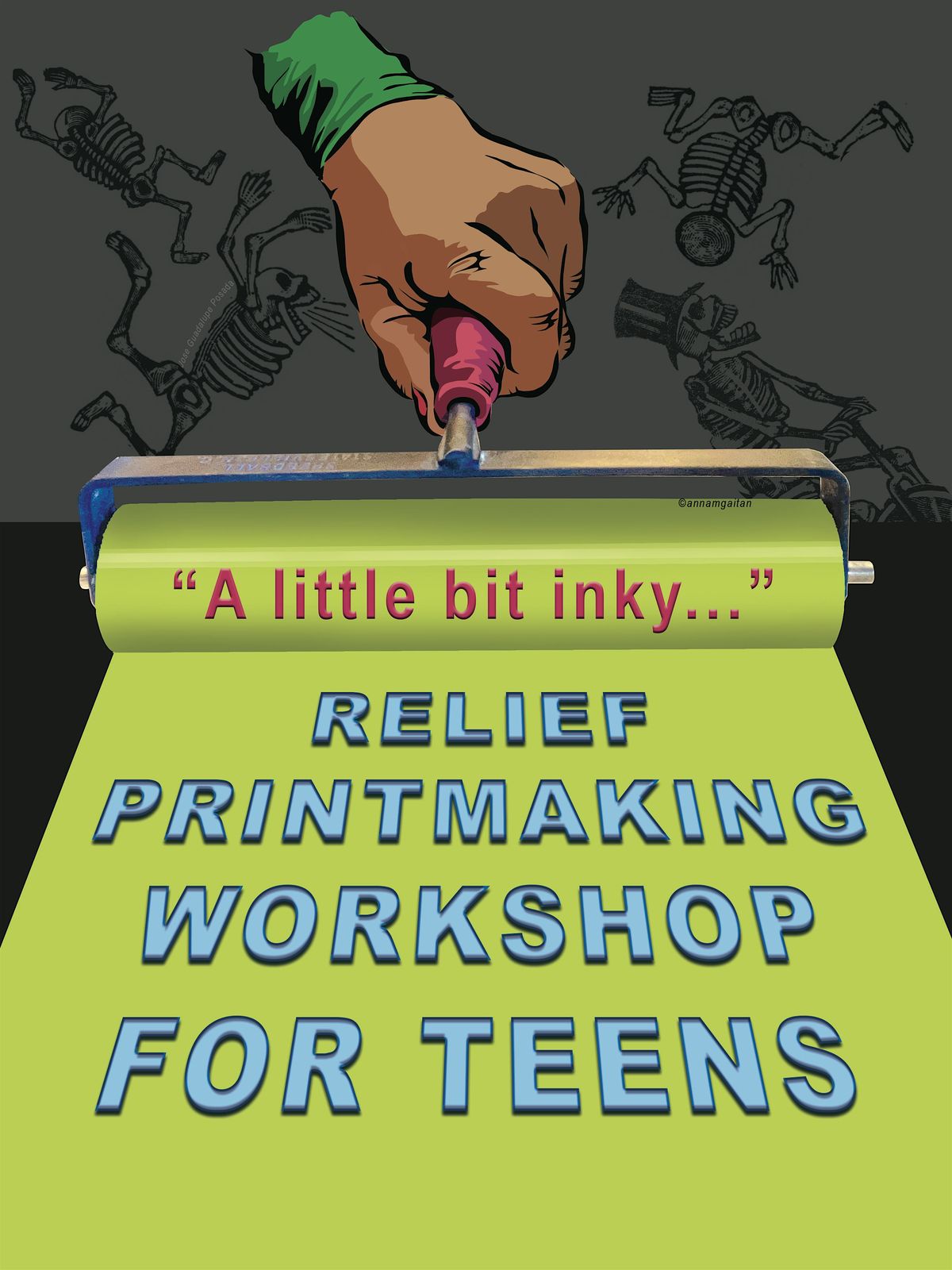 A Little Bit Inky: Relief Printmaking Workshop for Teens at Central