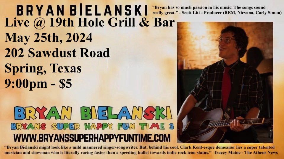 Bryan Bielanski Live @ 19th Hole Grill & Bar
