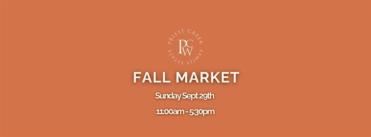 Priest Creek Winery - Fall Market