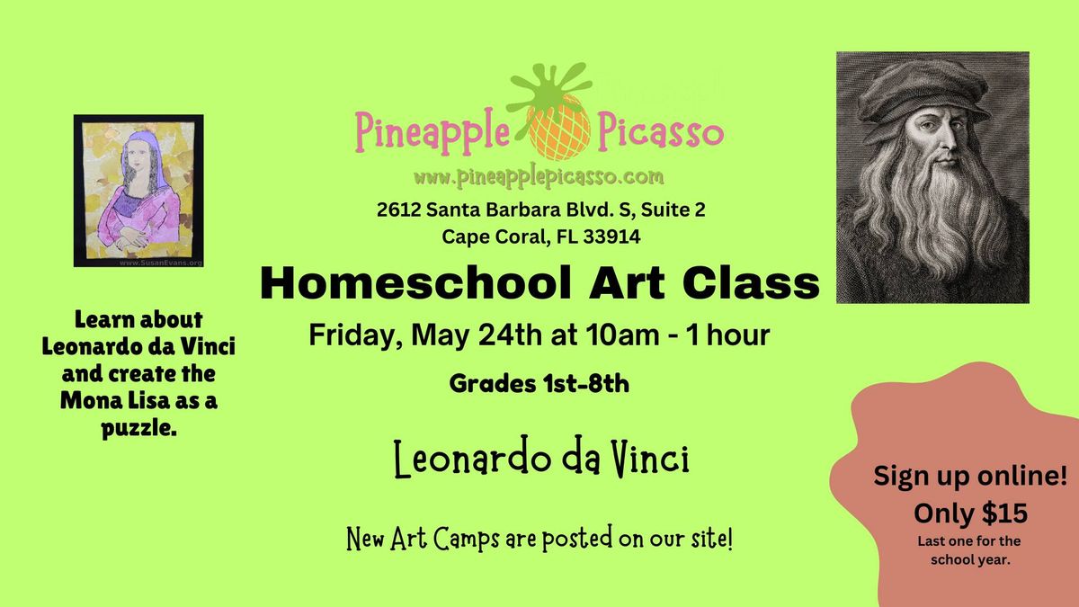 Homeschool Art Class at Pineapple Picasso