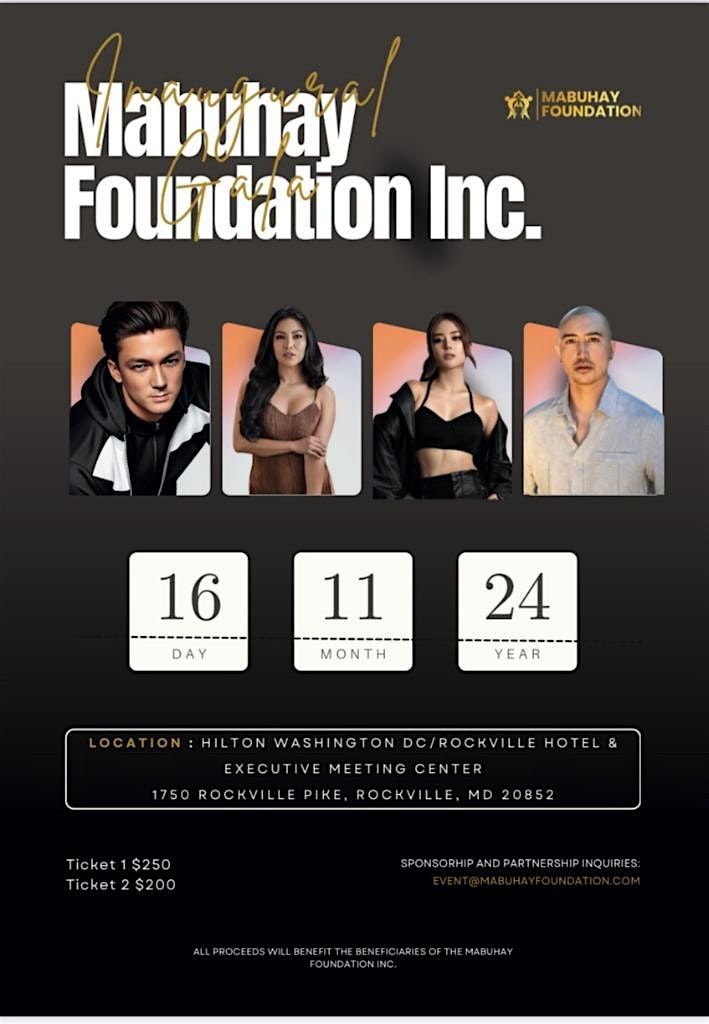 Mabuhay Foundation Inaugural Fundraising Gala