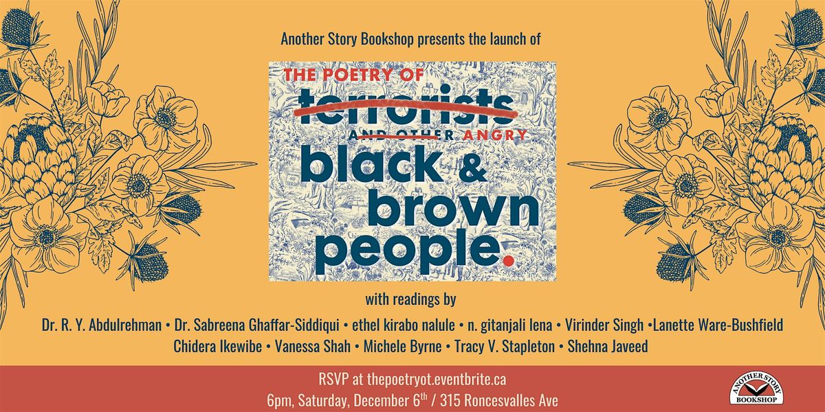 Launch of  The Poetry of Terrorists and Other Angry Black and Brown People