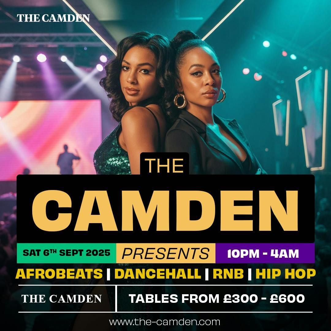 Afrobeats, Dancehall & Hip Hop Night \u2013 Sat 6th Sept 2025 at The Camden, London