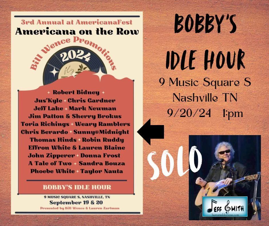 Jeff Smith Live at Bobby's Idle Hour, Nashville, TN