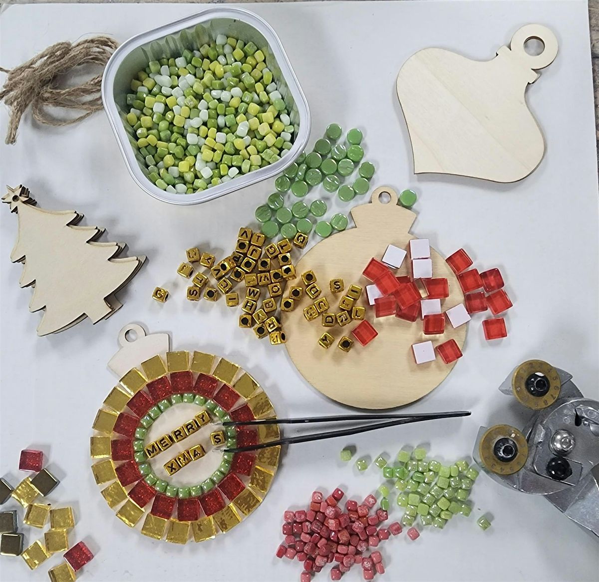 Mosaic Christmas Tree Decorations Workshop