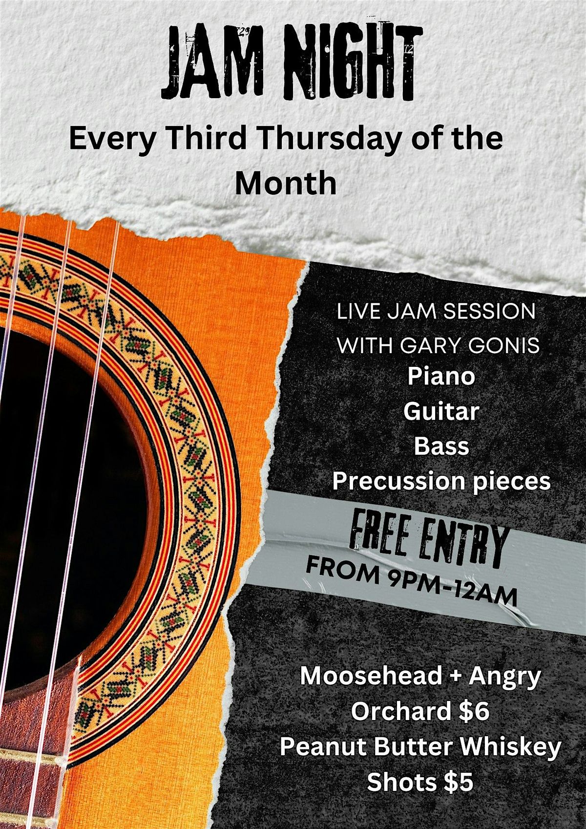 Jam Night @ Tavern 1883 With Gary Gonis!