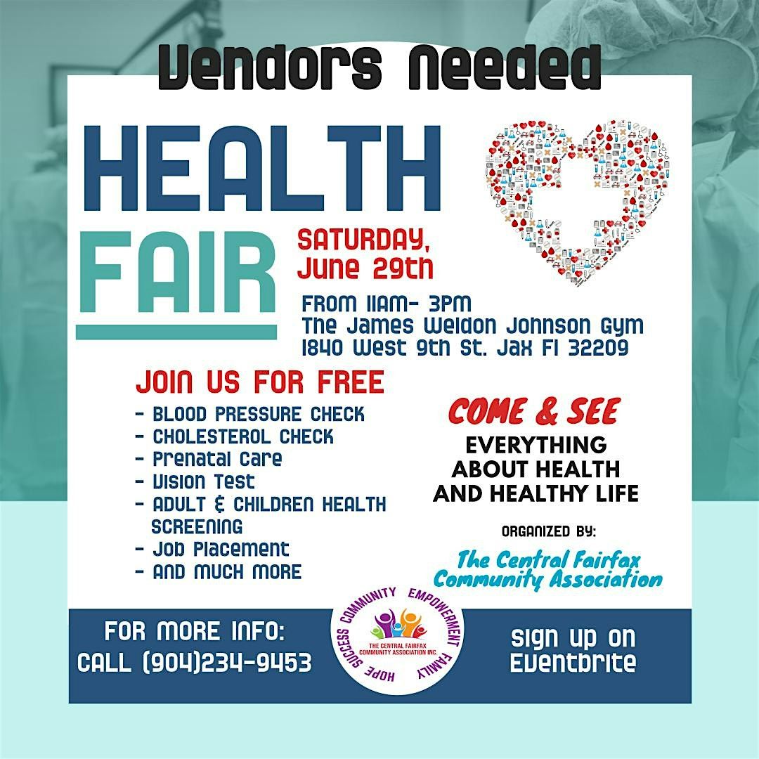 Vendors Needed for our  2nd Annual Health, Wellness, and Resource