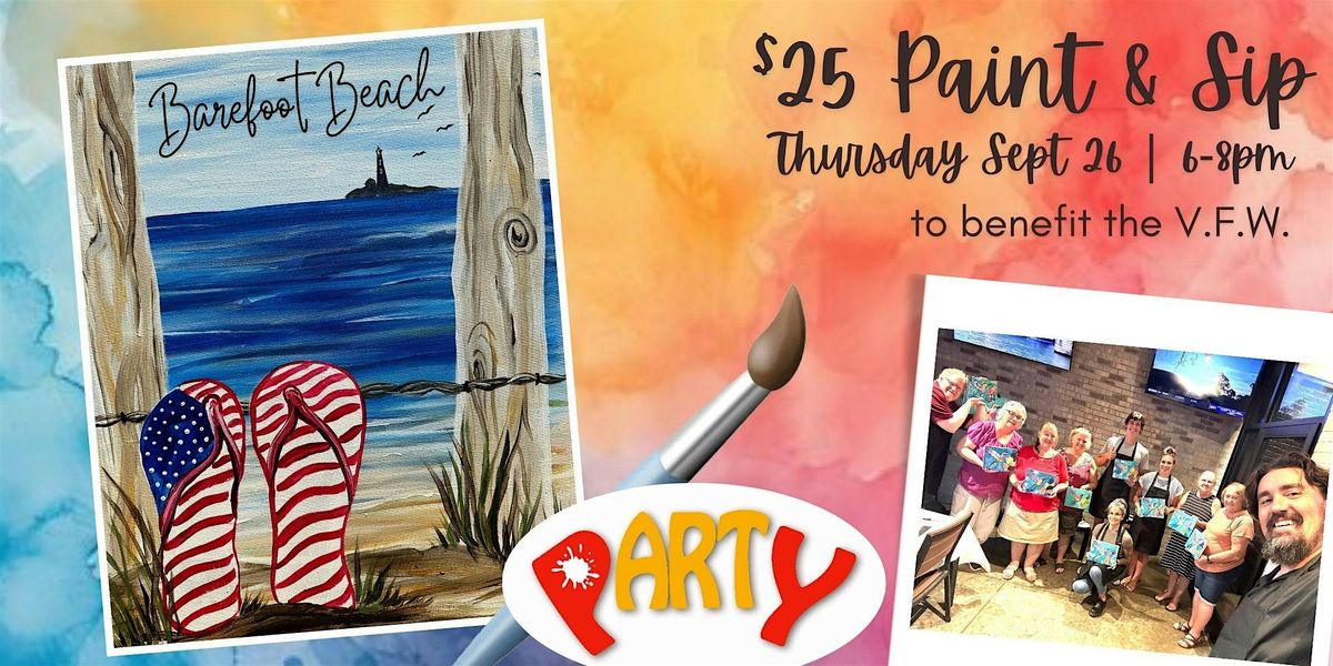 $25 Paint & Sip to benefit the V.F.W. (Barefoot Beach)