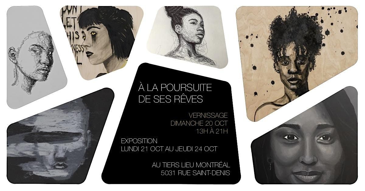 VERNISSAGE de l'exposition "\u00c0 LA POURSUITE DE SES R\u00caVES" d'Alexanne