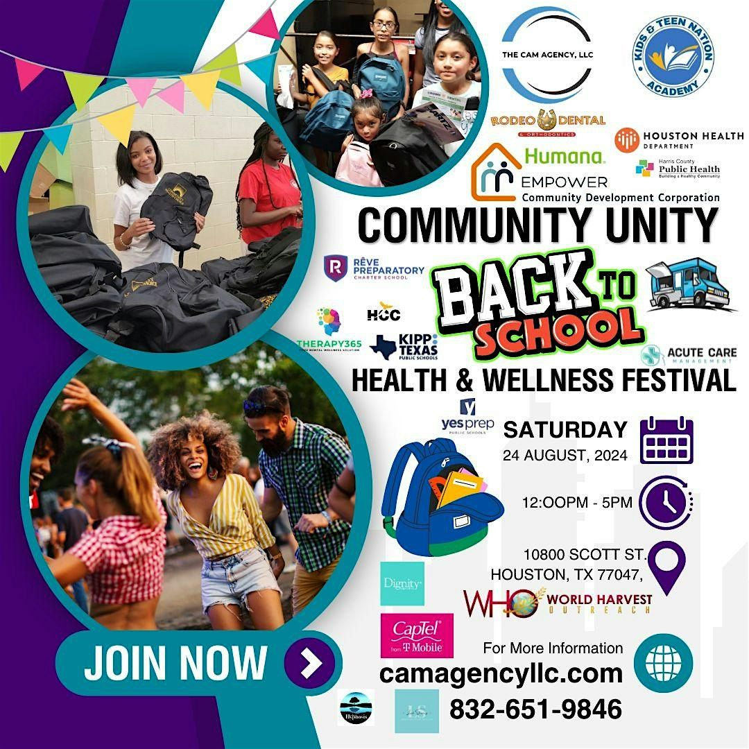 Community Unity Back To School Health and Wellness Festival,