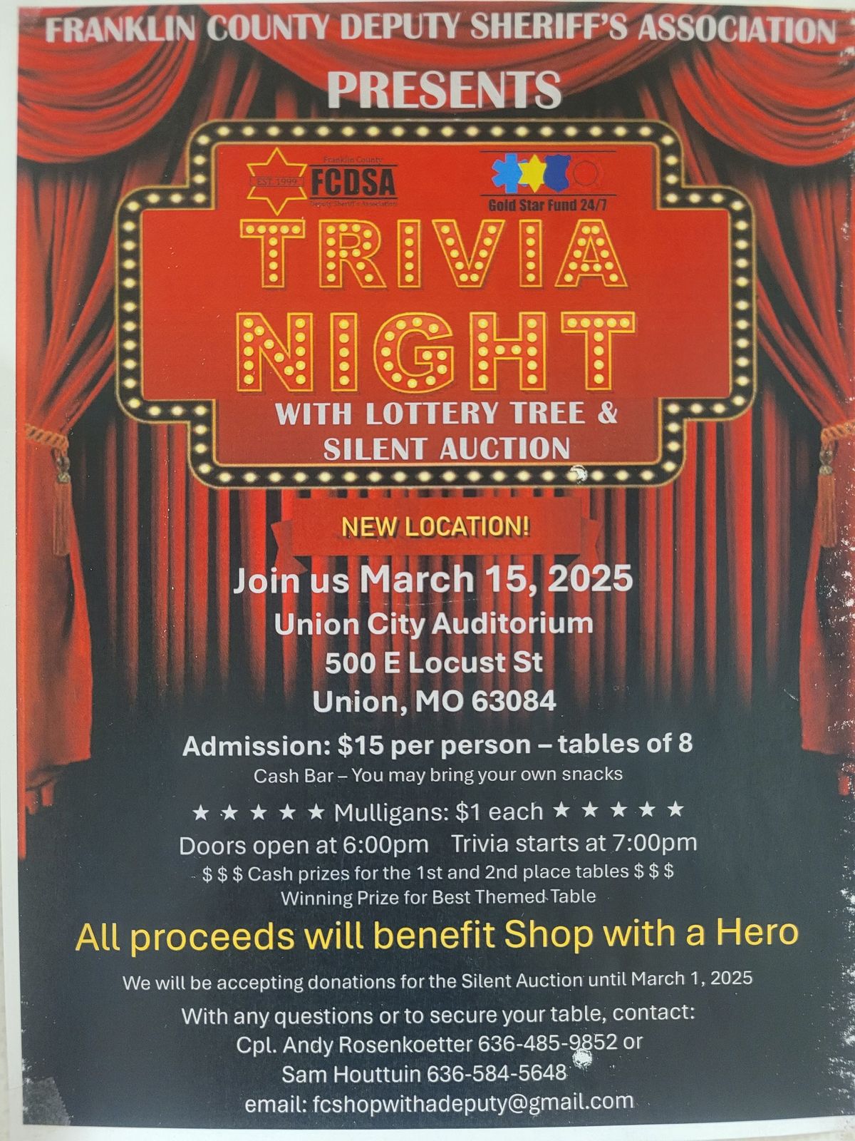 SHOP WITH A HERO TRIVIA NIGHT