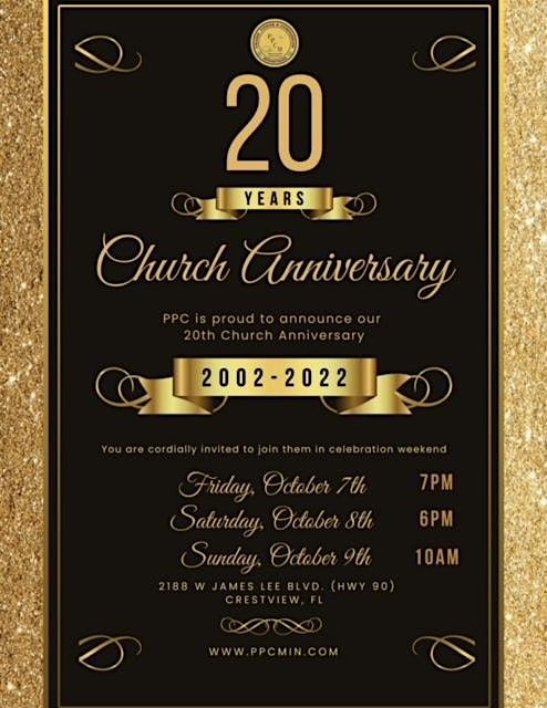 Praise, Power, and Compassion's 20th  Church Anniversary Banquet