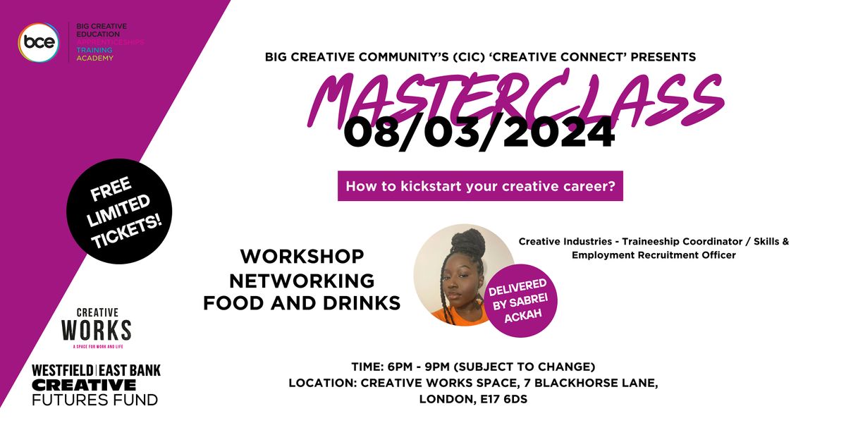 Masterclass: How to Kickstart your Creative Career?