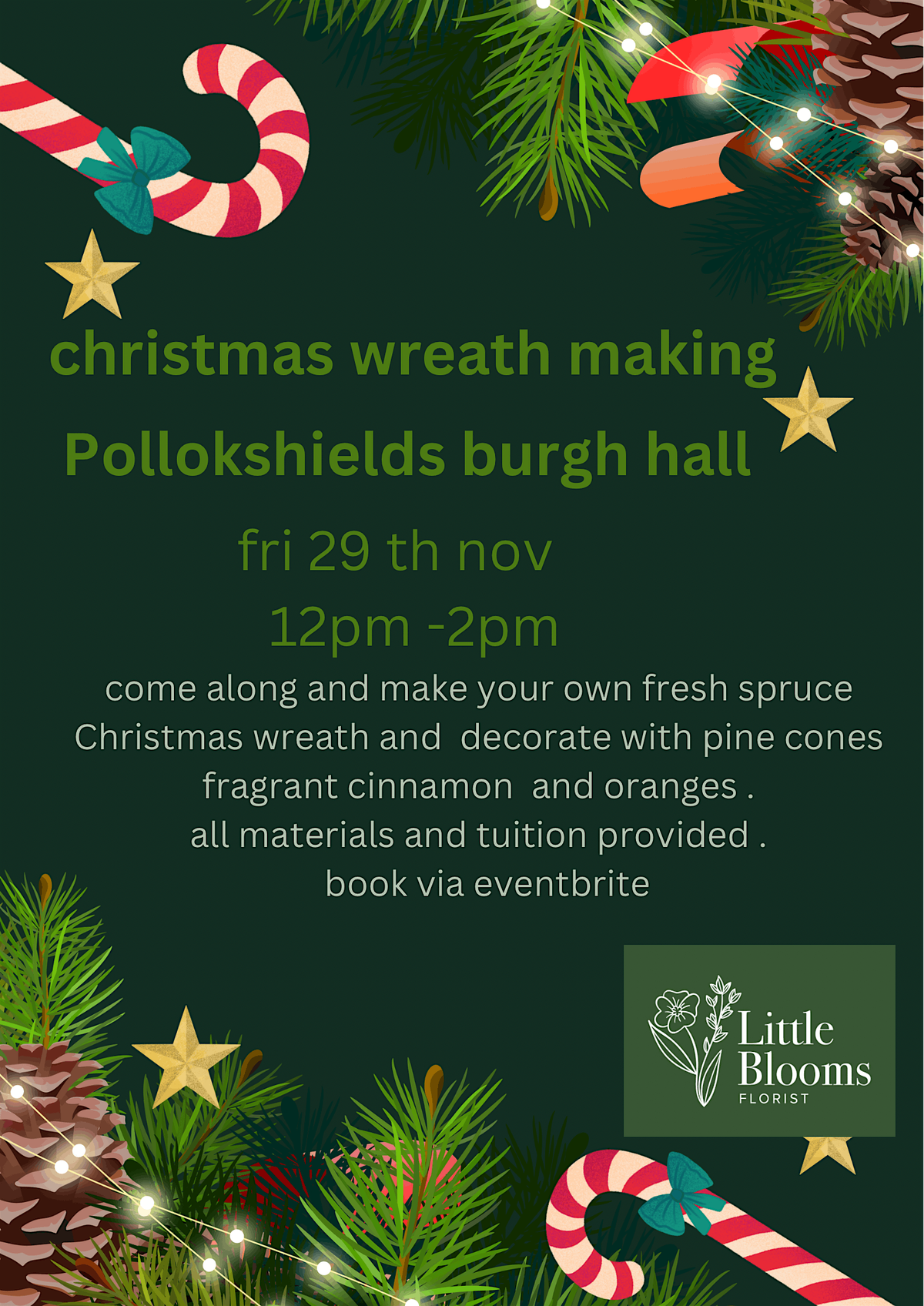 Christmas wreath making workshop