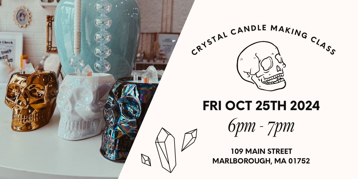 Vibes Candles Skull Crystal Candle Making Class