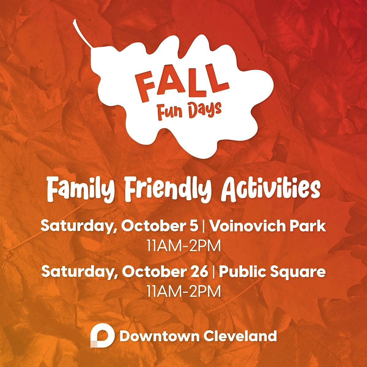 Downtown Cleveland Fall Fun Days - Voinovich Park