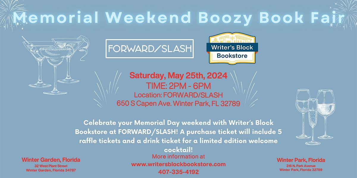 Memorial Weekend Boozy Book Fair
