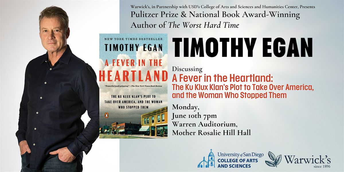 Timothy Egan discussing A FEVER IN THE HEARTLAND