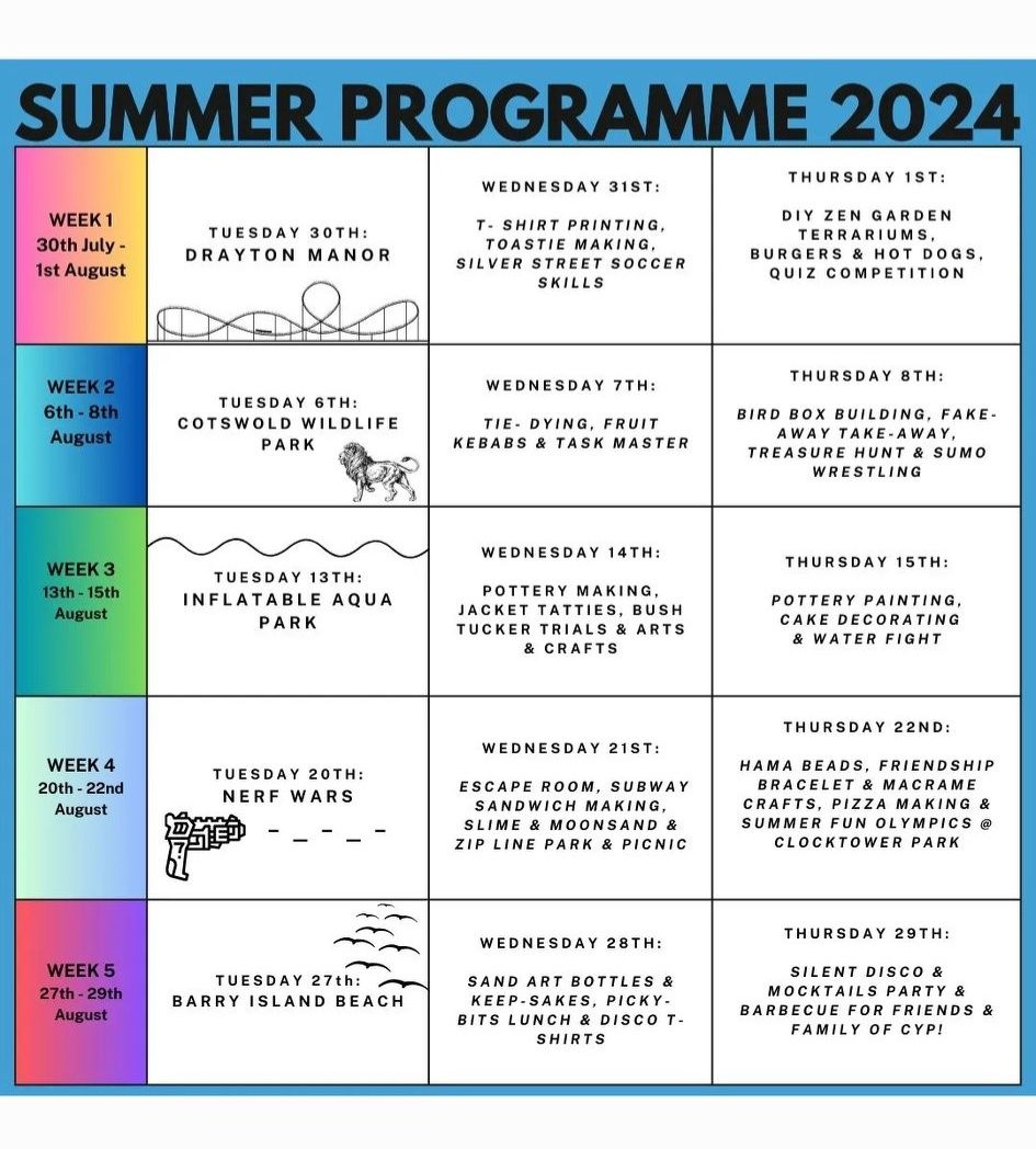 Colwall Youth Project - Summer Programme 2024
