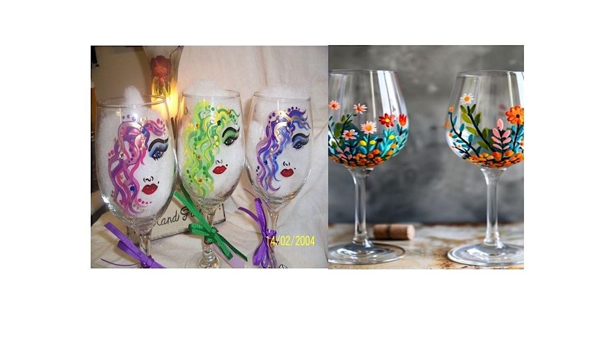CLASSY LADIES AND COLORFUL FLOWERS- GLASS PAINTING CLASS