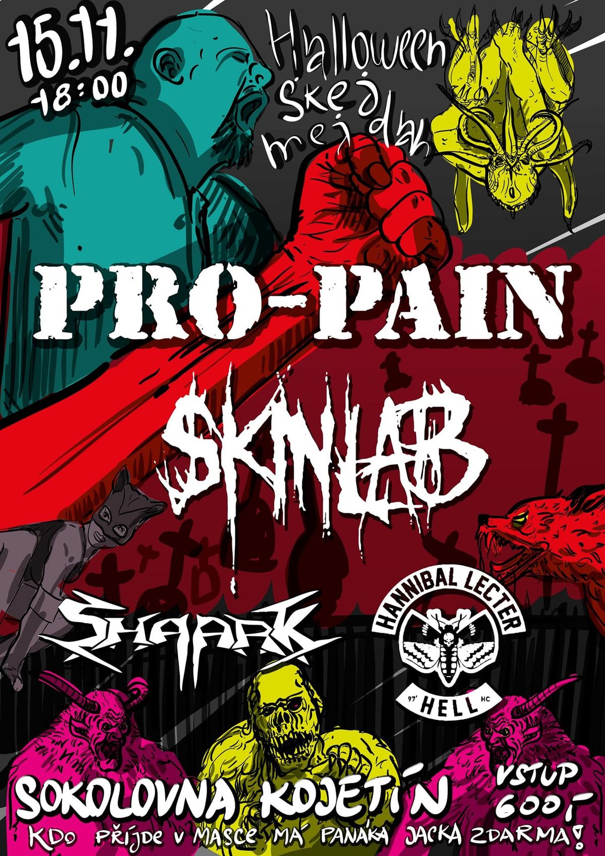 Halloweenskej mejdan s PRO PAIN & SKINLAB Kojet\u00edn 15.11.2024