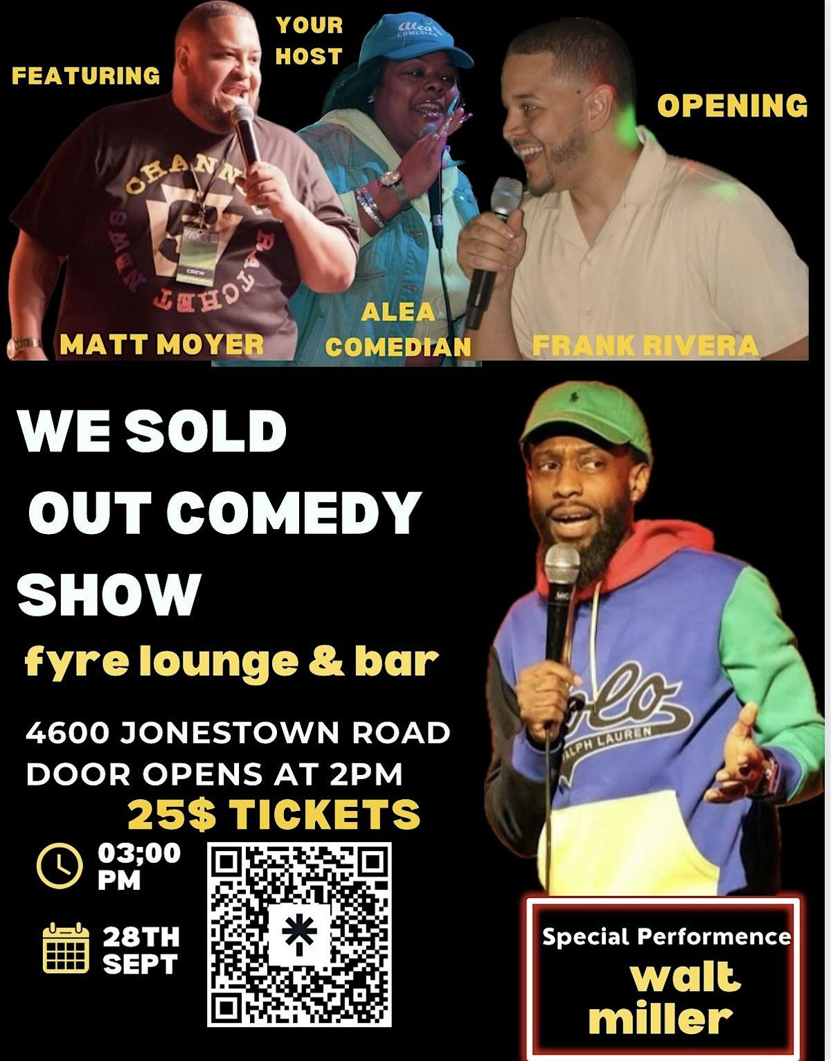 We sold out comedy show