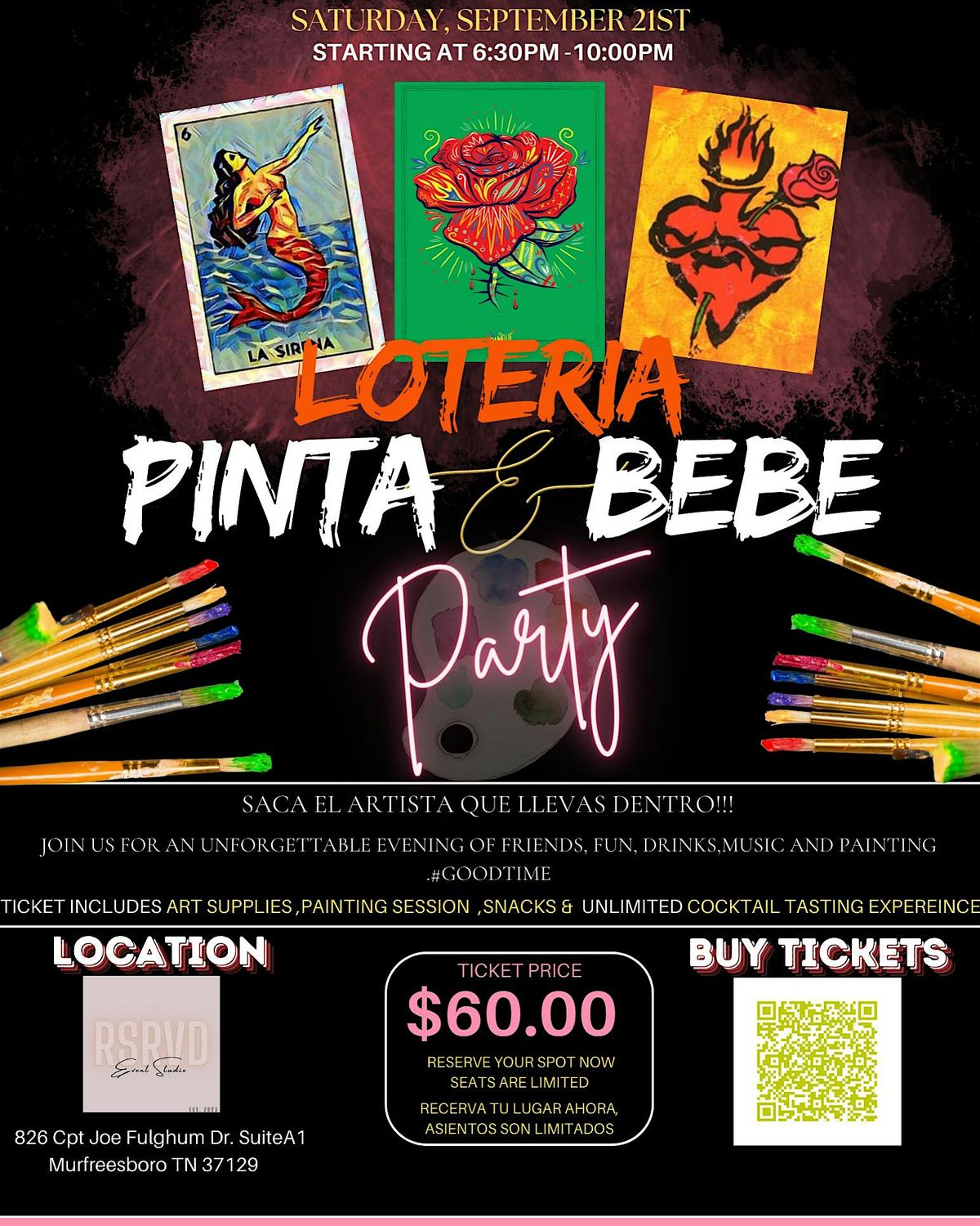 PINTA & BEBE LOTERIA THEME NIGHT