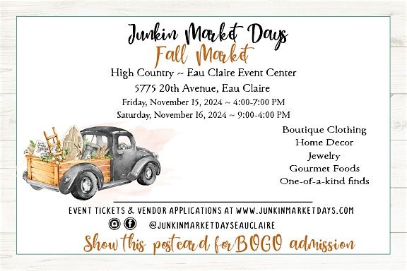 Junkin' Market Days Fall Event (Vendors)