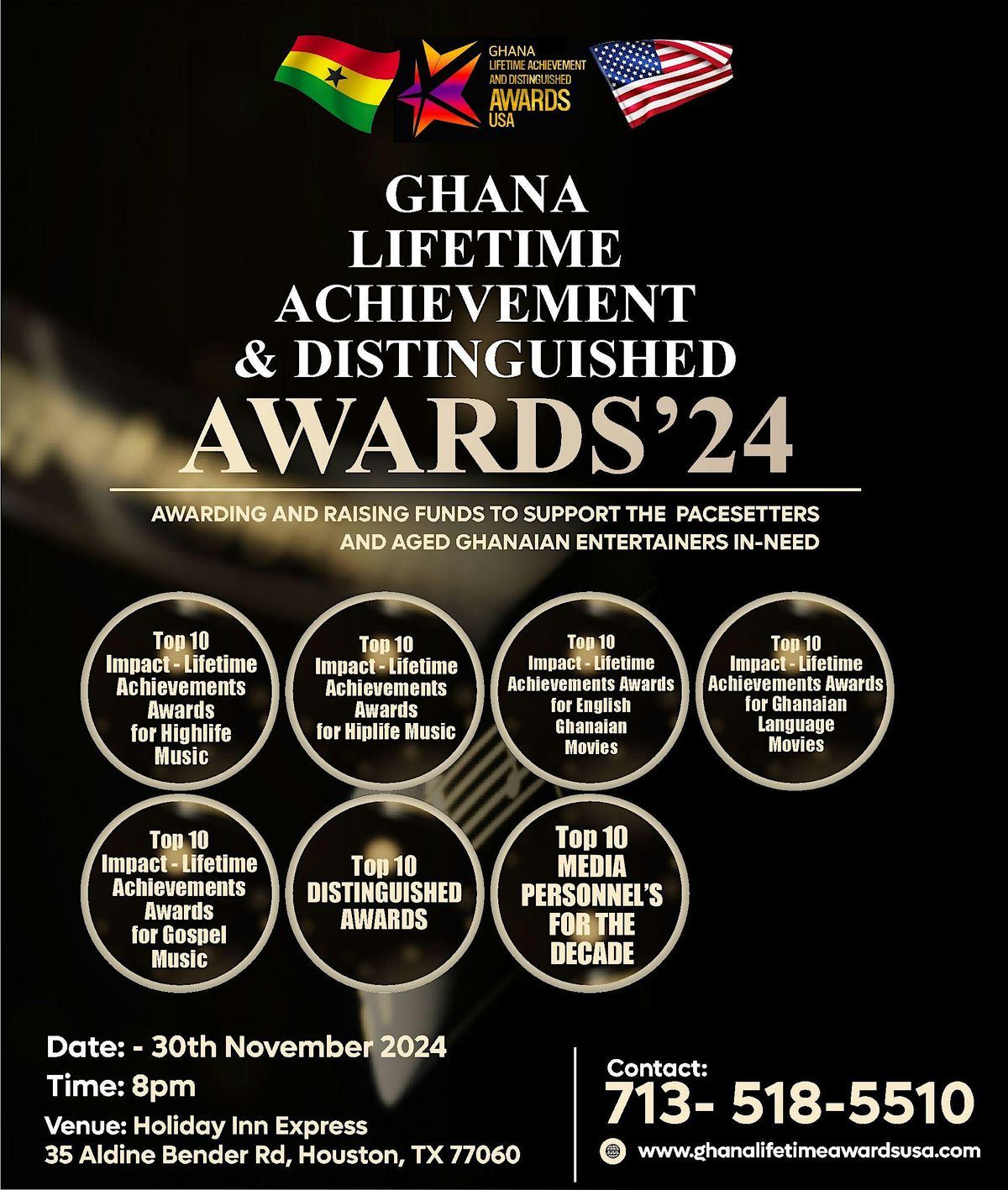 Ghana lifetime achievement and distinguished Awards USA