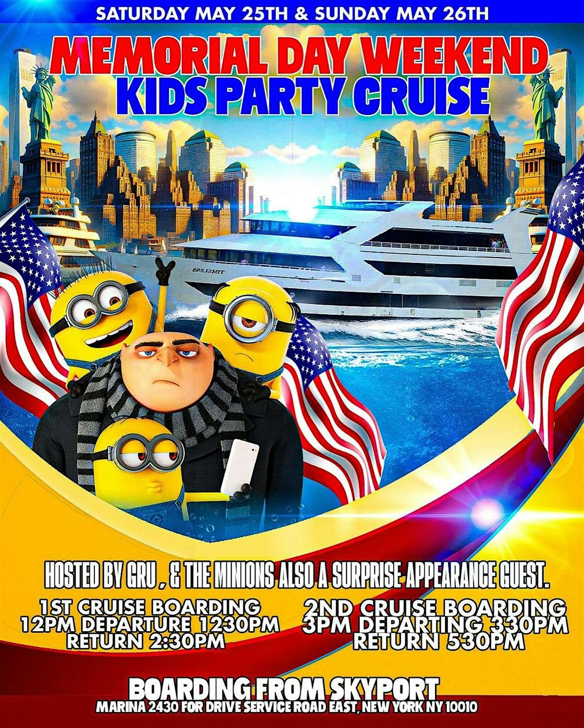 Memorial Day Weekend Kids Party Cruise (12:00pm-2:30pm)