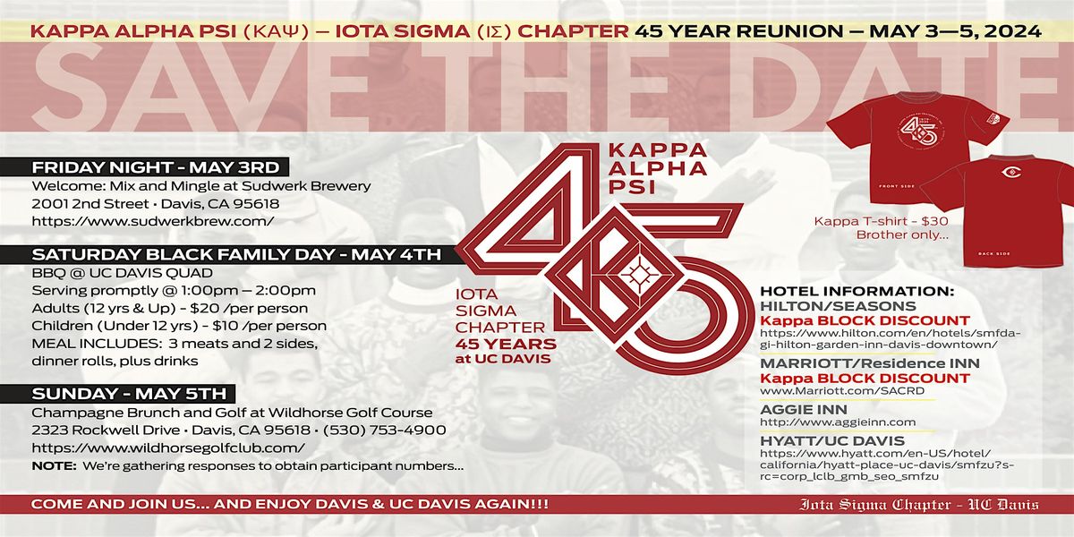 Kappa Alpha Psi - Iota Sigma Chapter 45th Reunion