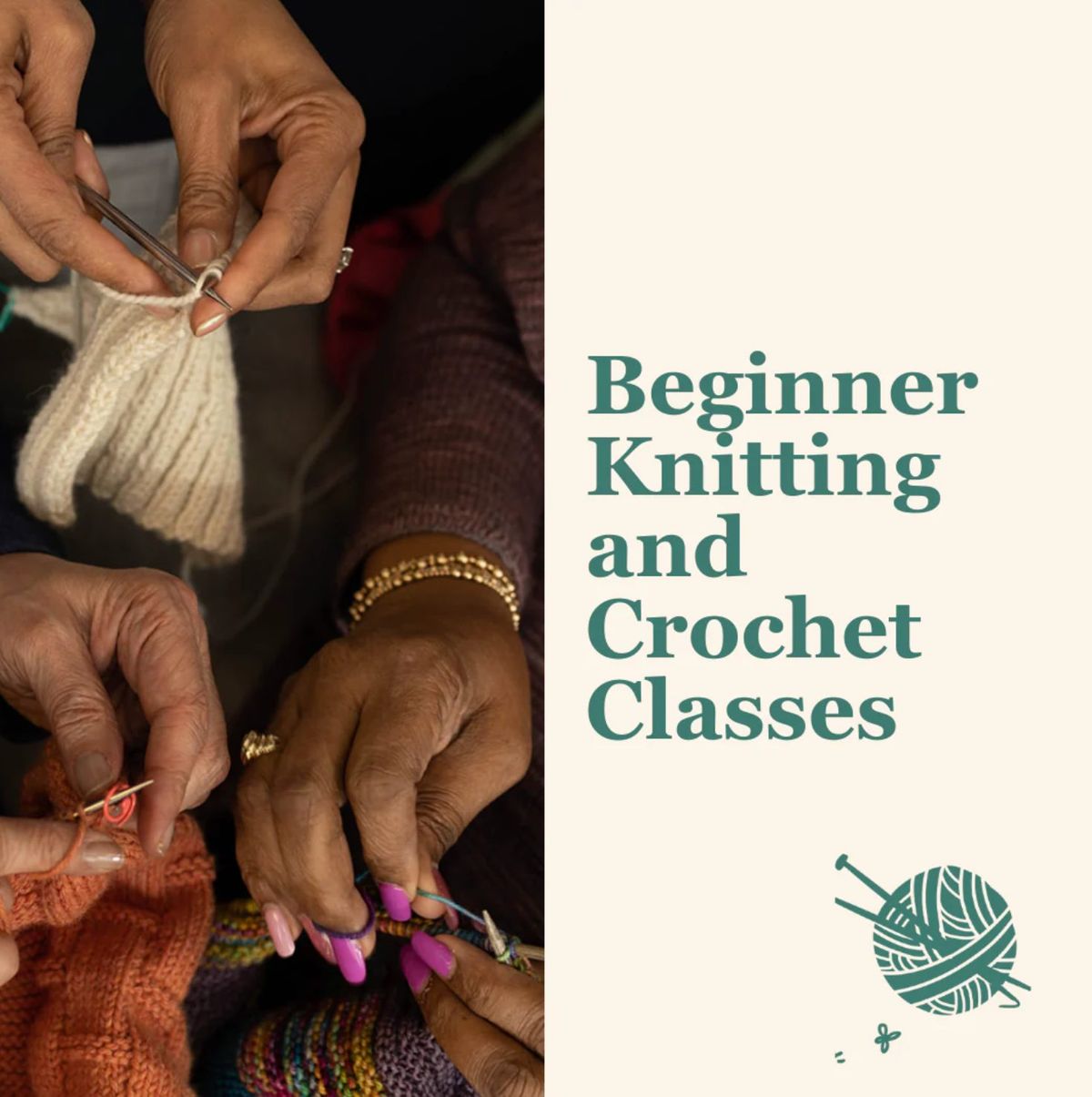 Beginner Knitting and Crochet Classes