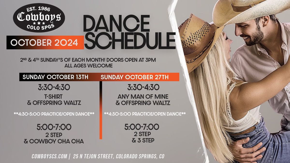 Sunday 27th of October Dance Lessons