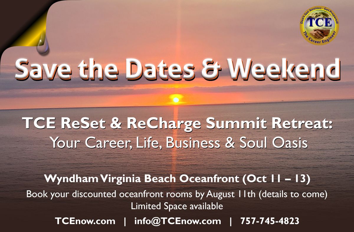 \ud83c\udfd6\ufe0f TCE ReSet & ReCharge Retreat on the Beach! 