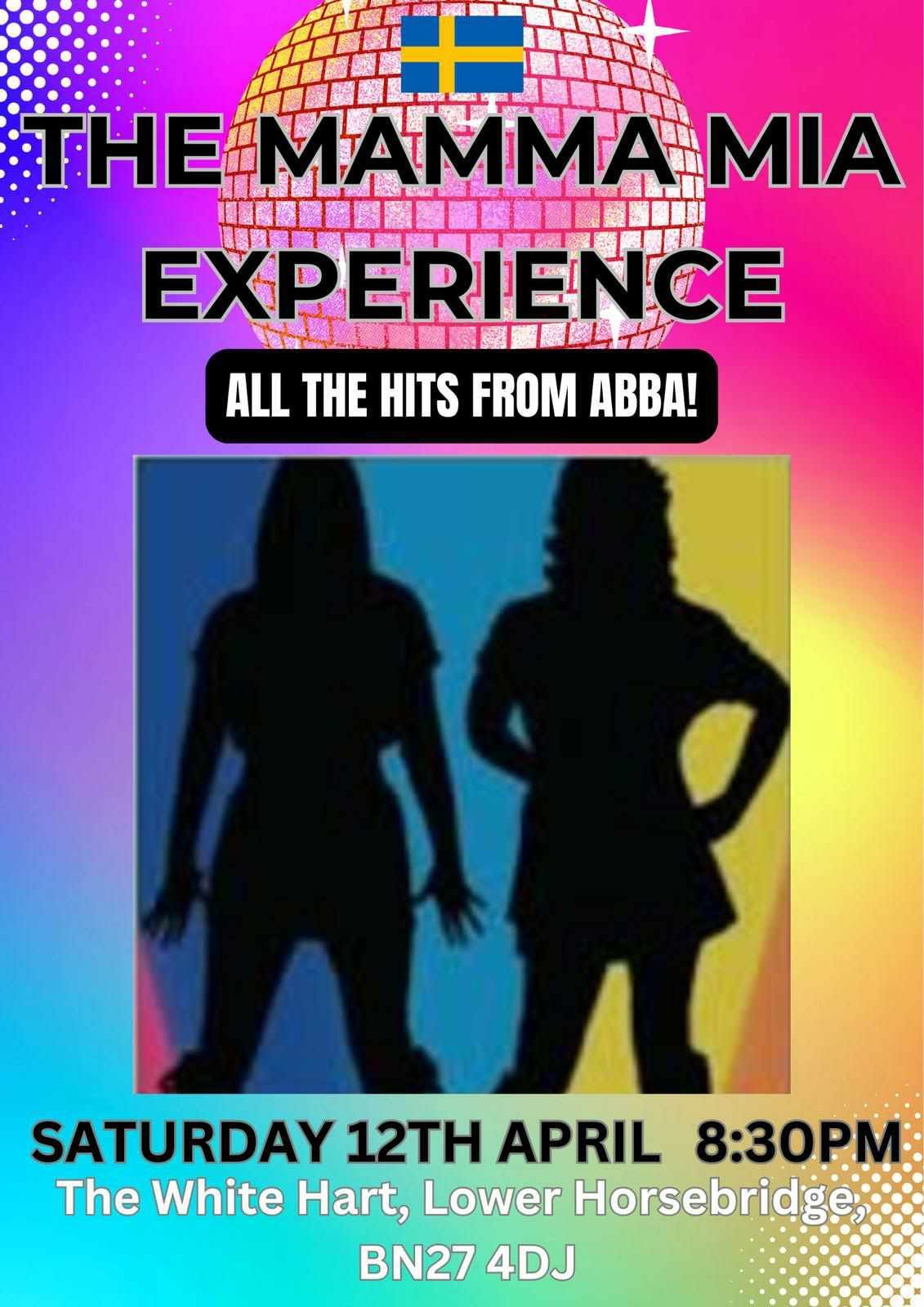 Mumma Mia Experience- All the hits from ABBA from 8.30pm