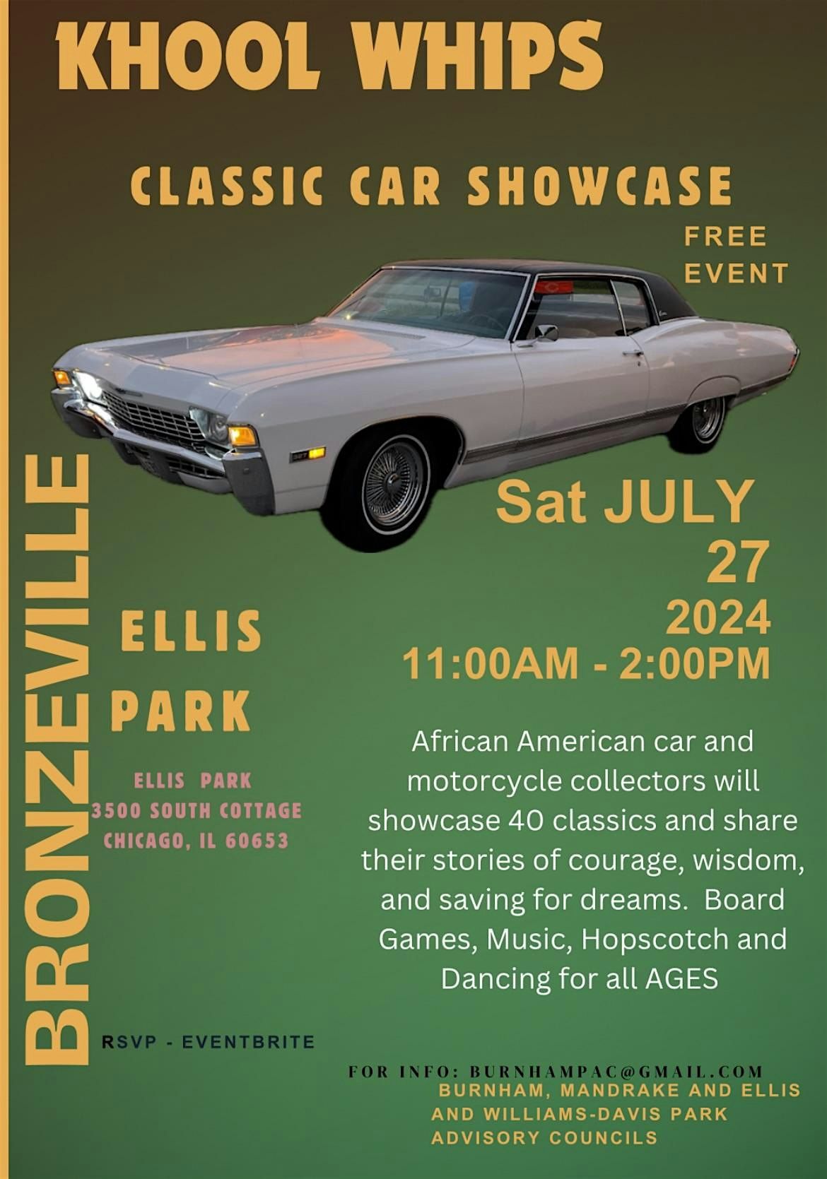 Khool Whips Classic Car Club Showcase at Ellis Park