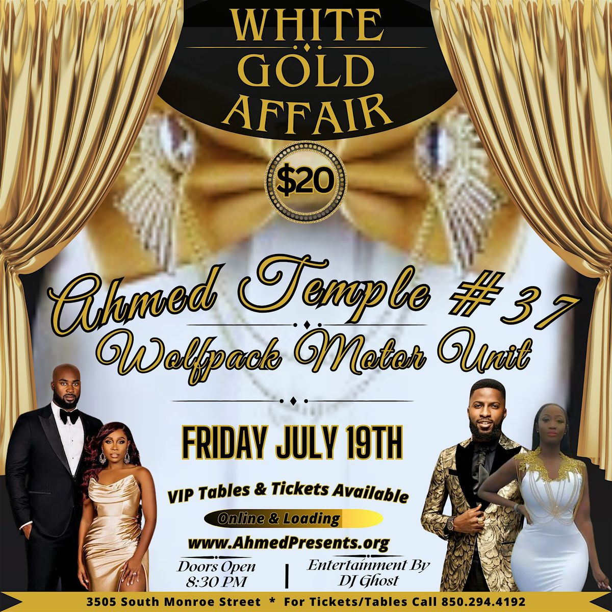 White & Gold Affair by Ahmed Temple #37 Wolf Pack Motor Unit