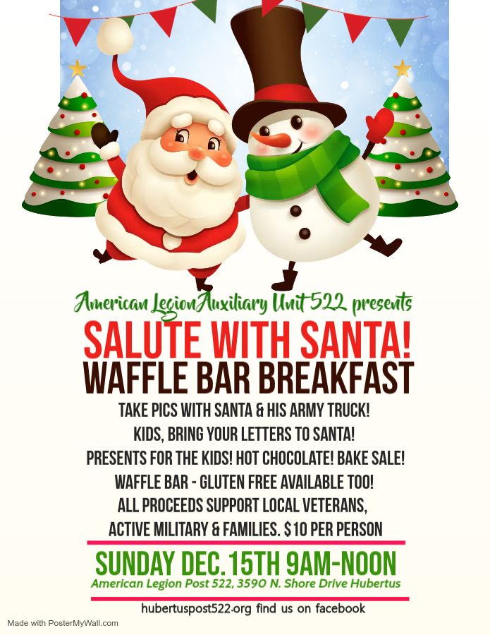 Salute with Santa Waffle Bar Breakfast