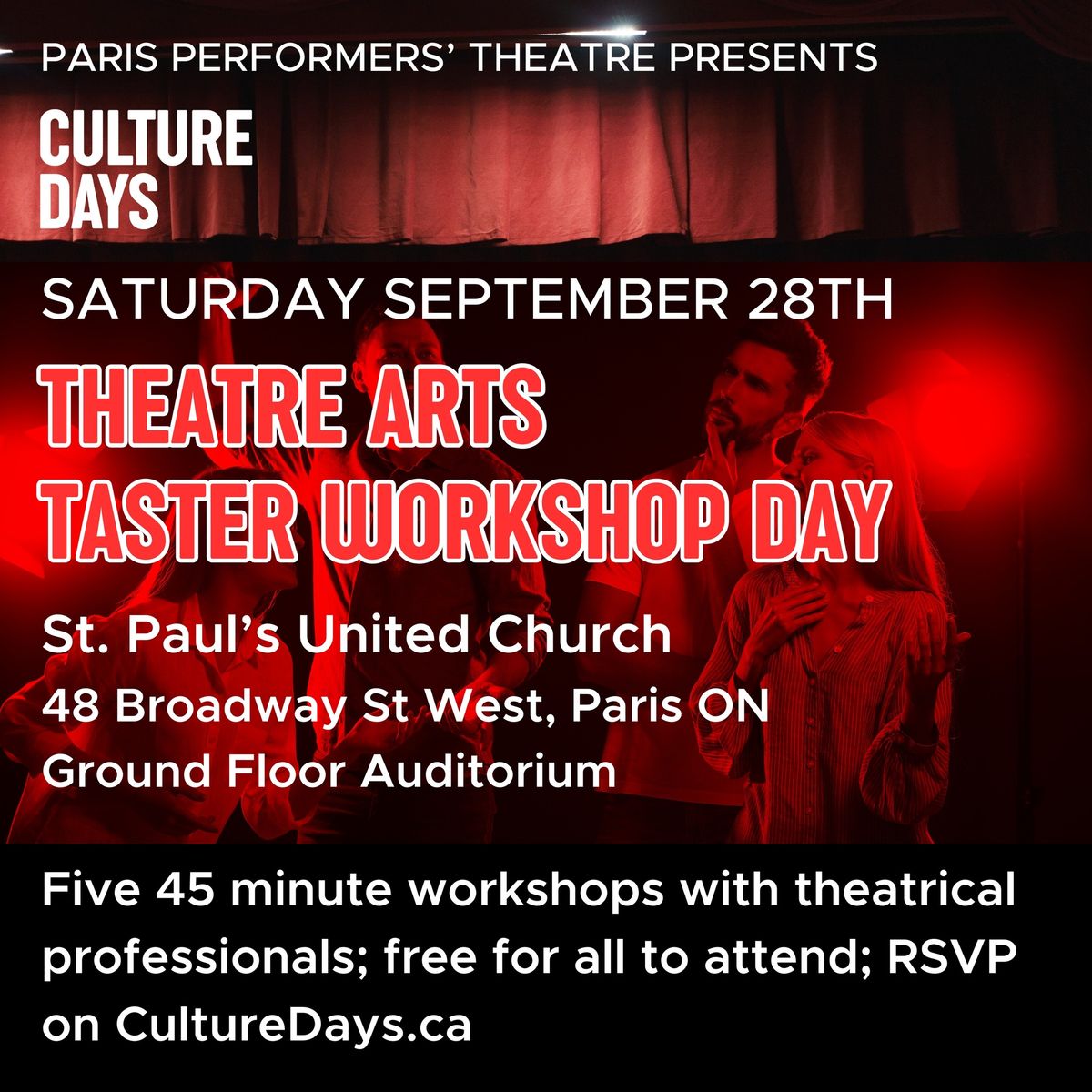 PPT Theatre Arts Taster Workshop Day for Culture Days 2024