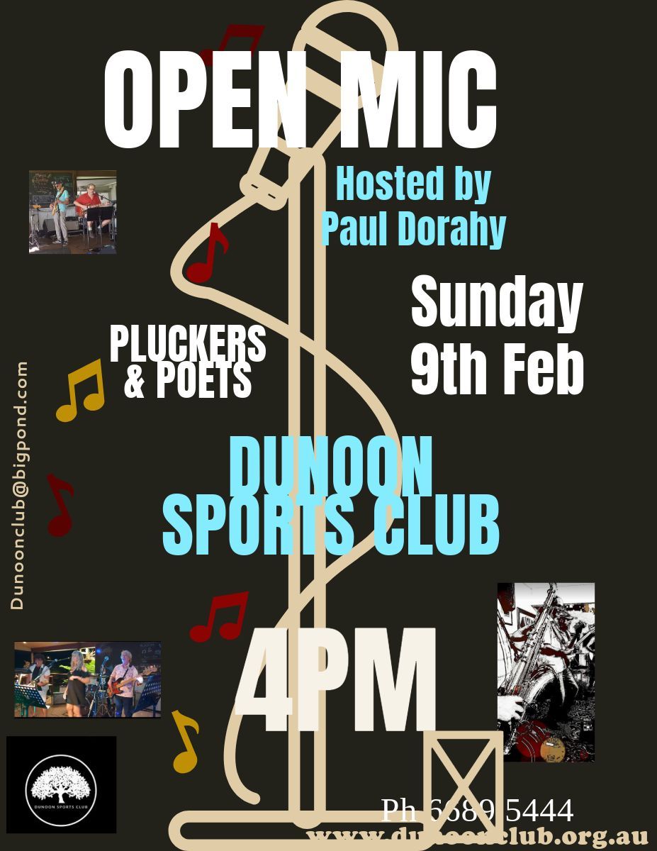 Open Mic - Pluckers and Poets - hosted by Paul Dorahy