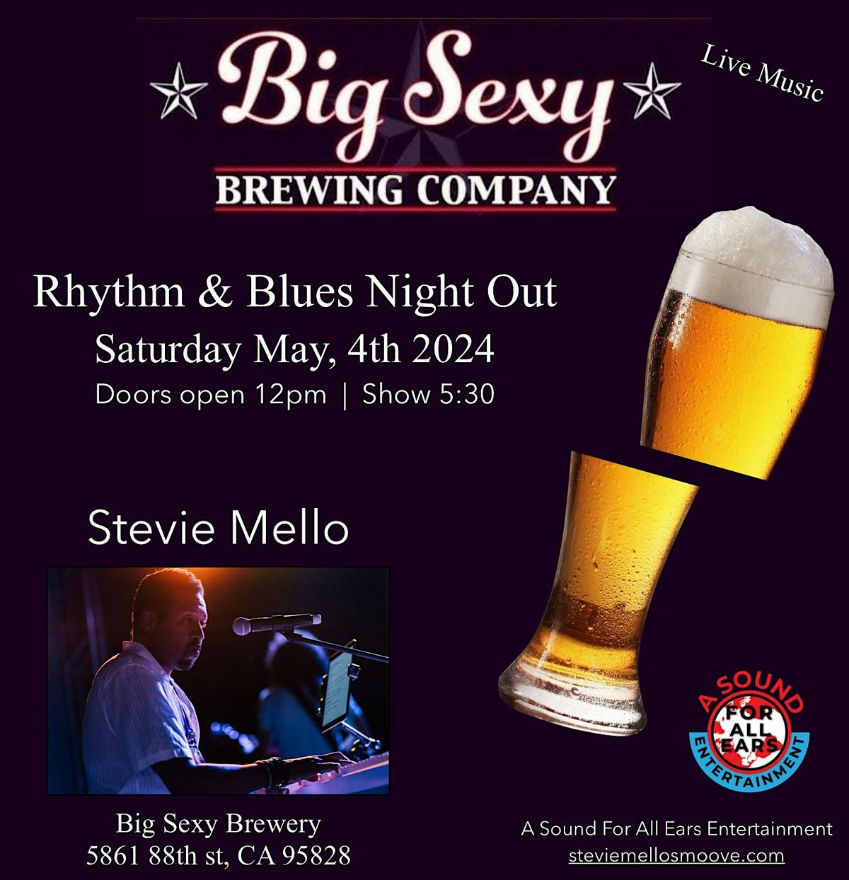 Stevie Mello @ Big Sexy Brewing Company  \u201cR&B Night\u201d