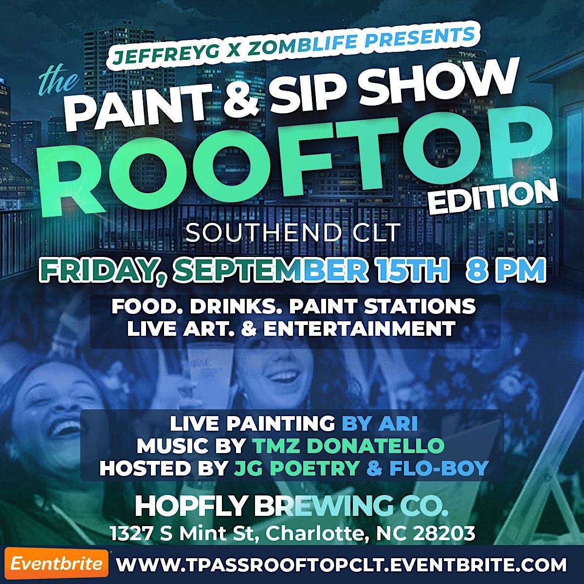 Paint n Sip Show ROOFTOP PARTY Edition Charlotte, NC