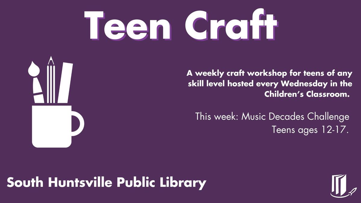 Teen Craft: Music Decades Challenge (Spooky Edition)