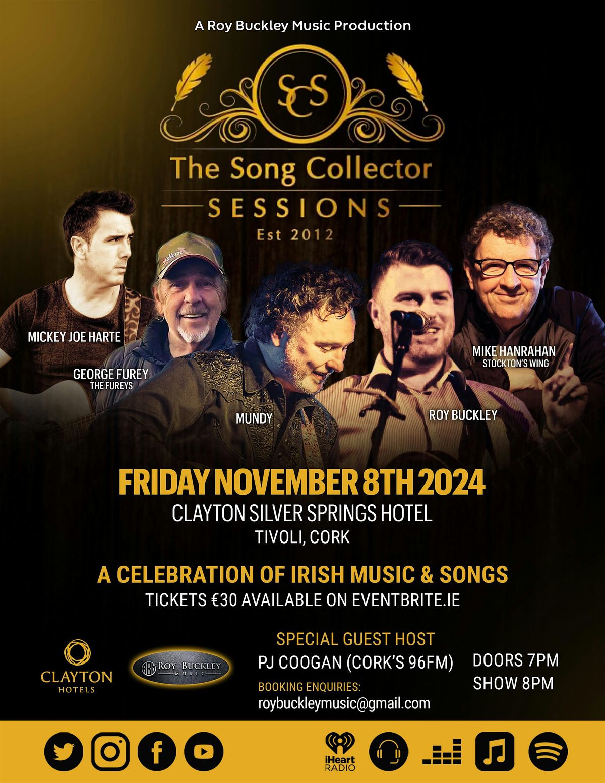 The Song Collector Sessions LIVE at Clayton Silver Springs Hotel, Cork